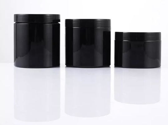 ขวดเครื่องสำอาง PET เปล่า 120ml สีดำสำหรับบรรจุภัณฑ์ครีม