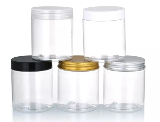 30ml 80ml 100ml 120ml 150ml ขวดพลาสติก PET ใสพร้อมฝาปิดสีดำเกรดอาหาร